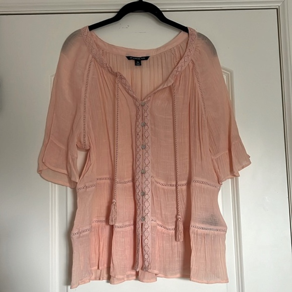 Zac and Rachel Petite Flowy Ruffled Top